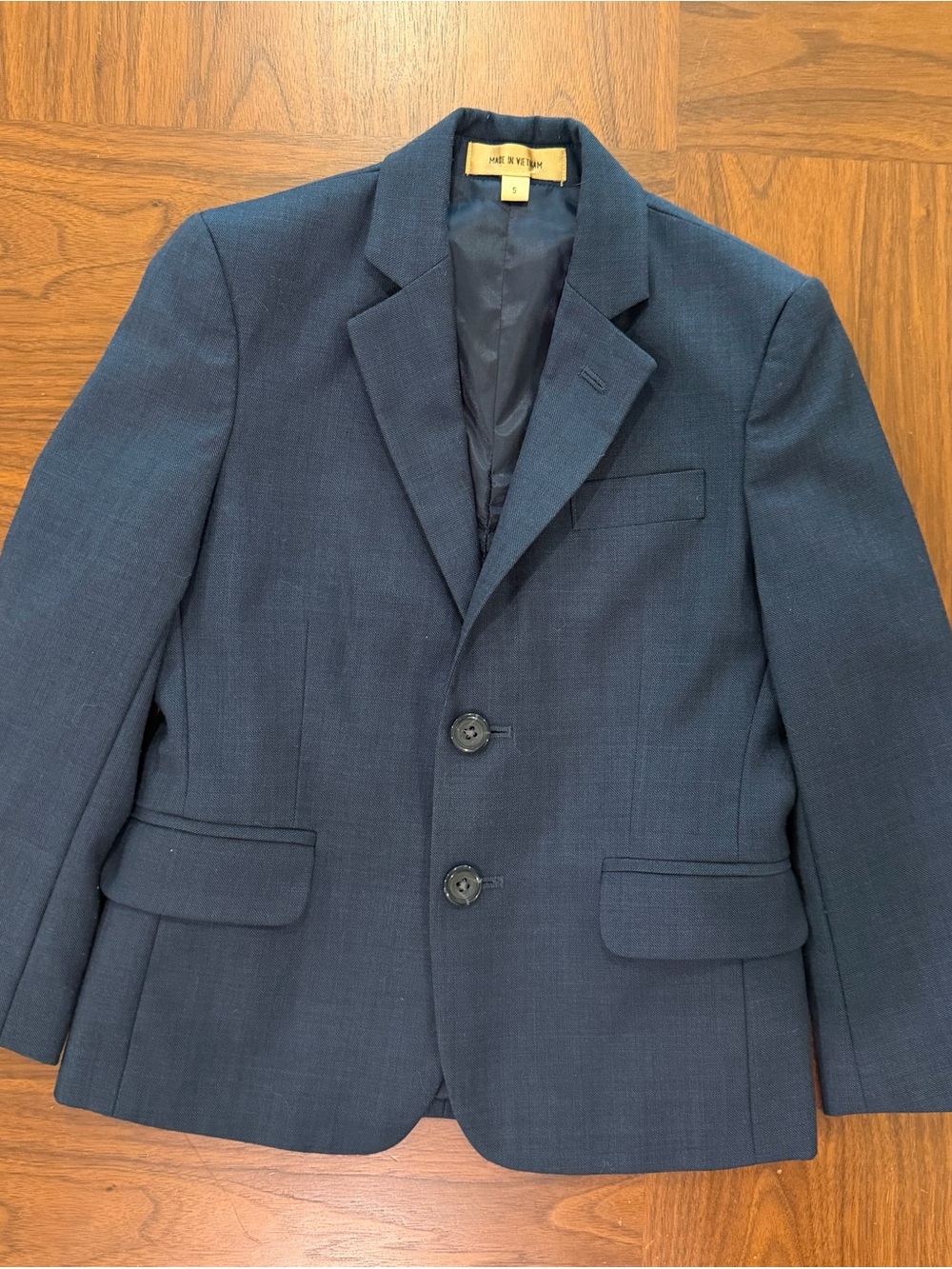 Class Club Navy Blue Kids Blazer - Two-Button Dress Jacket